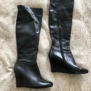 Tall real soft leather boots